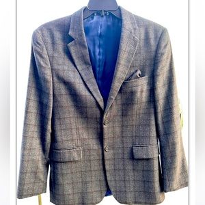 NAUTICA Mens Charcoal Wool Blend ATHLETIC FIT Sport Coat Blazer Jacket SIZE 440R